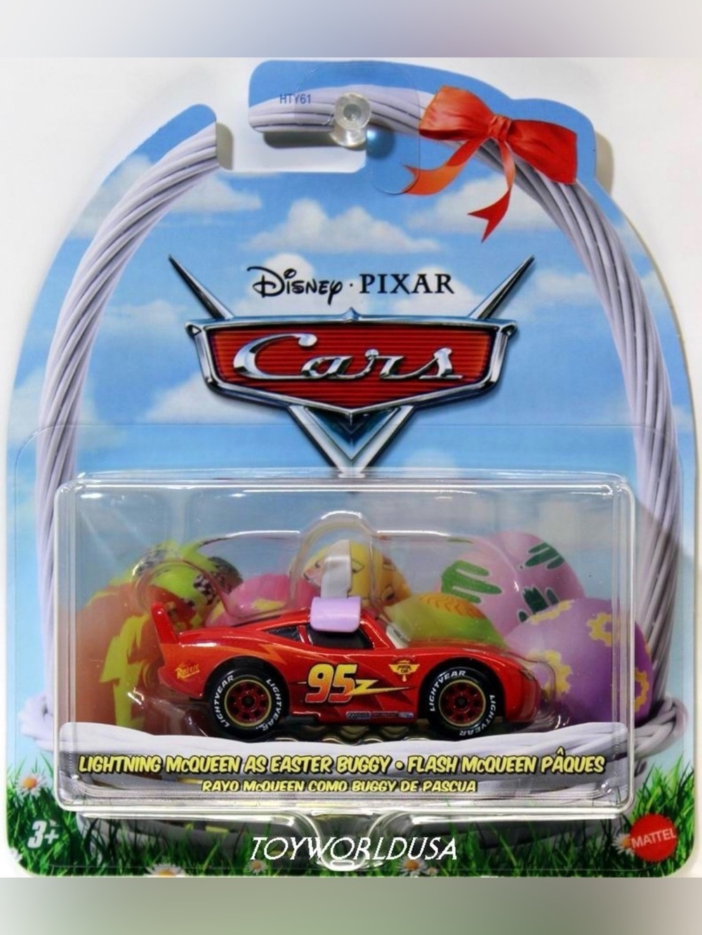 Disney Pixar Cars Lightning McQueen Easter Buggy Diecast Car Mattel Easter